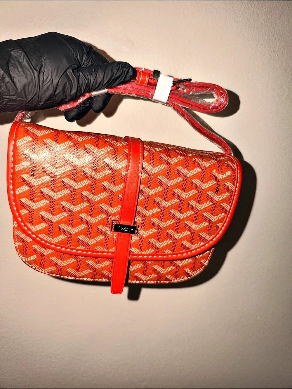 Goyard orange Geometric Crossbody Like New
